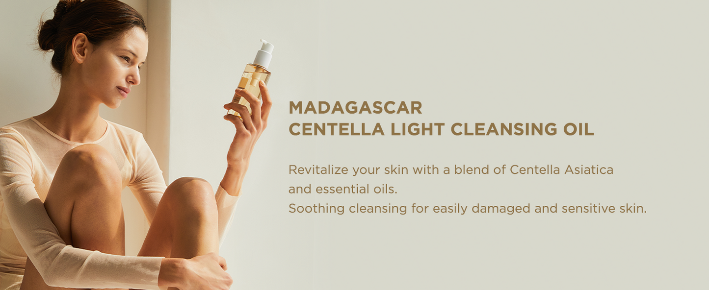 SKIN1004 Madagascar Centella Ampoule 3.38fl.oz (100ml) and Light Cleansing Oil 6.76fl.oz (200ml) Bundle