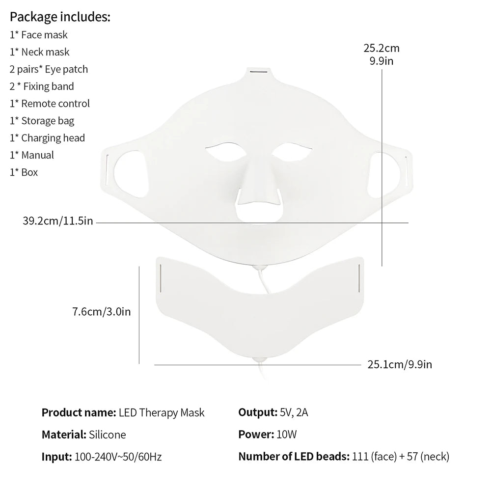 7-in-1 Advanced High-Quality Photon Rejuvenation Mask: Pro-Grade LED Therapy for Face & Neck