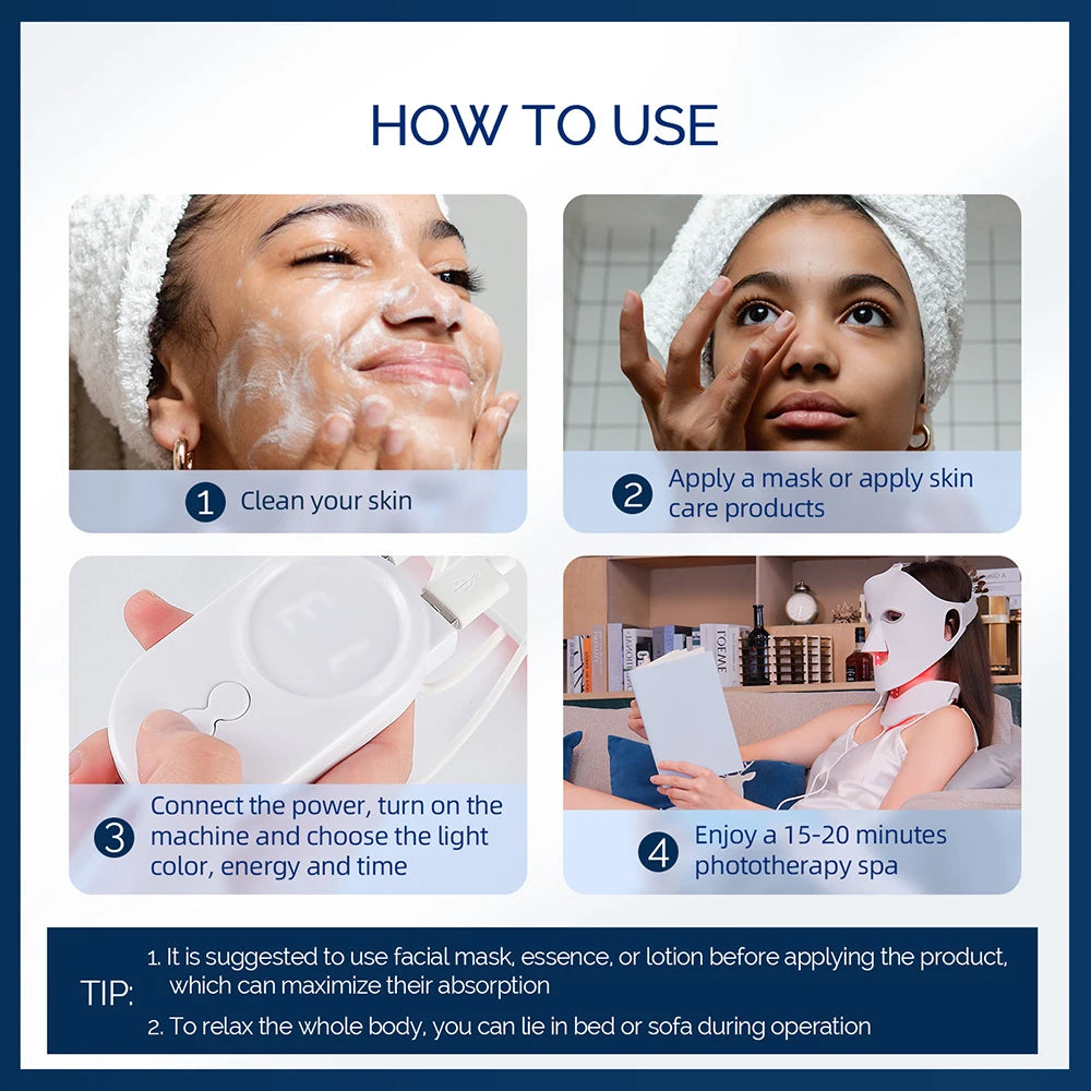 7-in-1 Advanced High-Quality Photon Rejuvenation Mask: Pro-Grade LED Therapy for Face & Neck