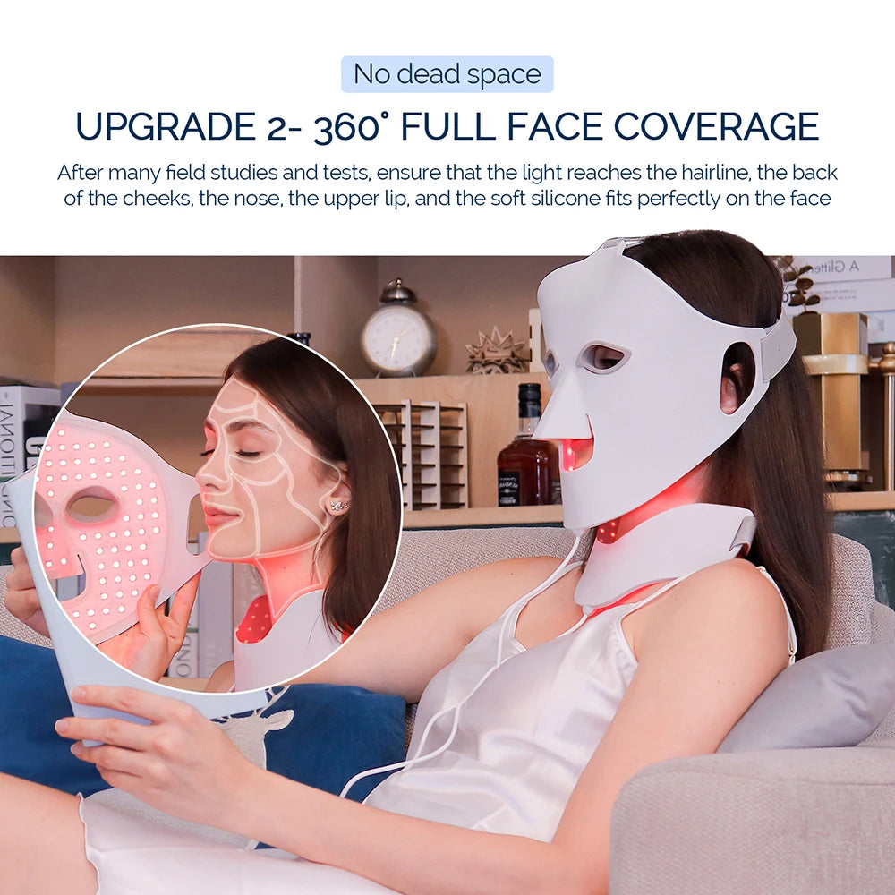 7-in-1 Advanced High-Quality Photon Rejuvenation Mask: Pro-Grade LED Therapy for Face & Neck