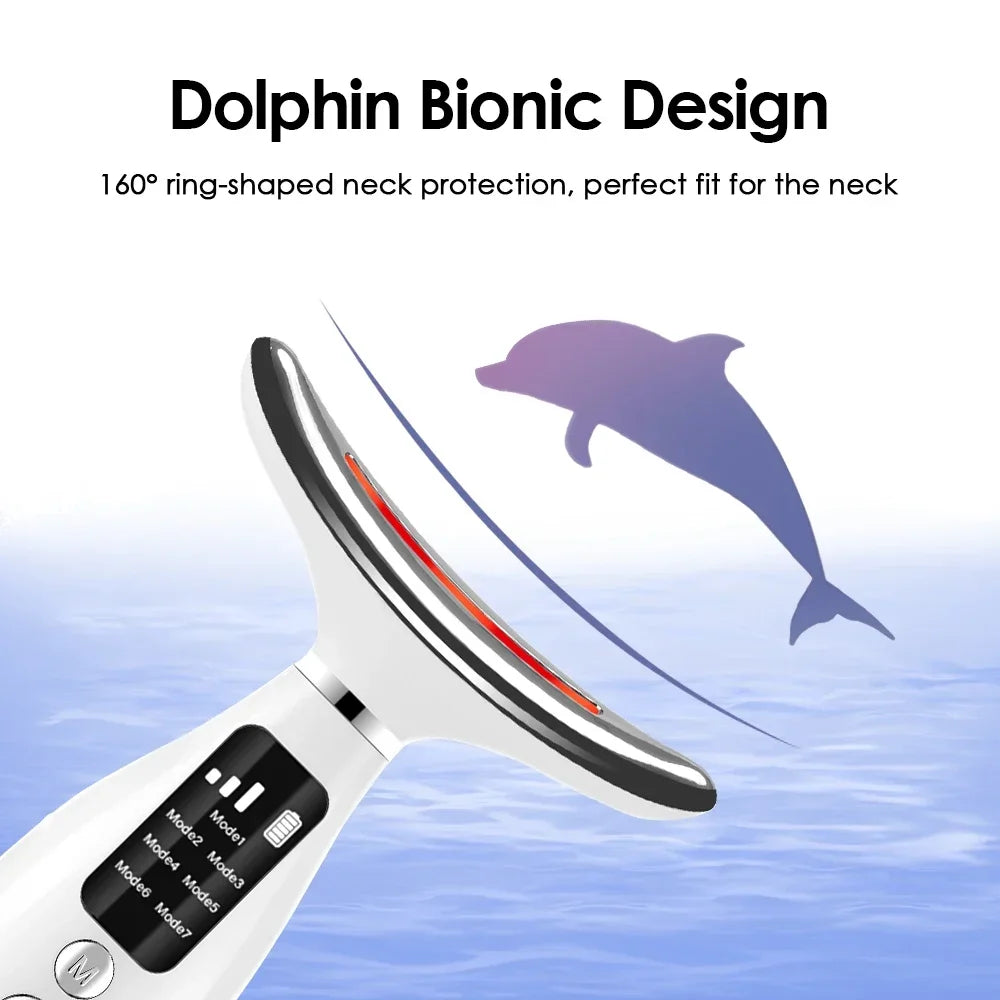 Advanced LED Photon Lifting Device: 7-in-1 Face & Neck Contouring Massager