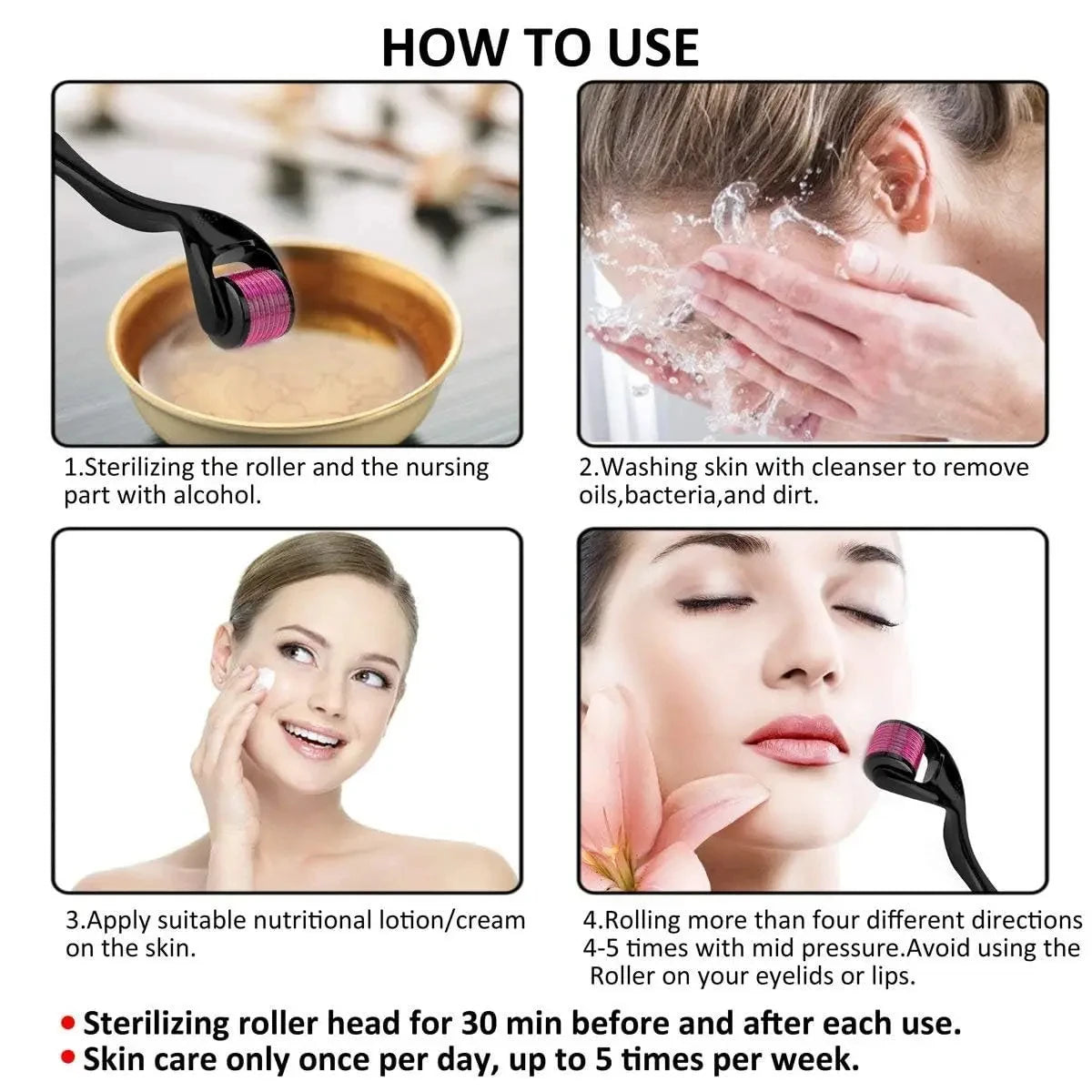 Precision Titanium Derma Roller for Face & Scalp