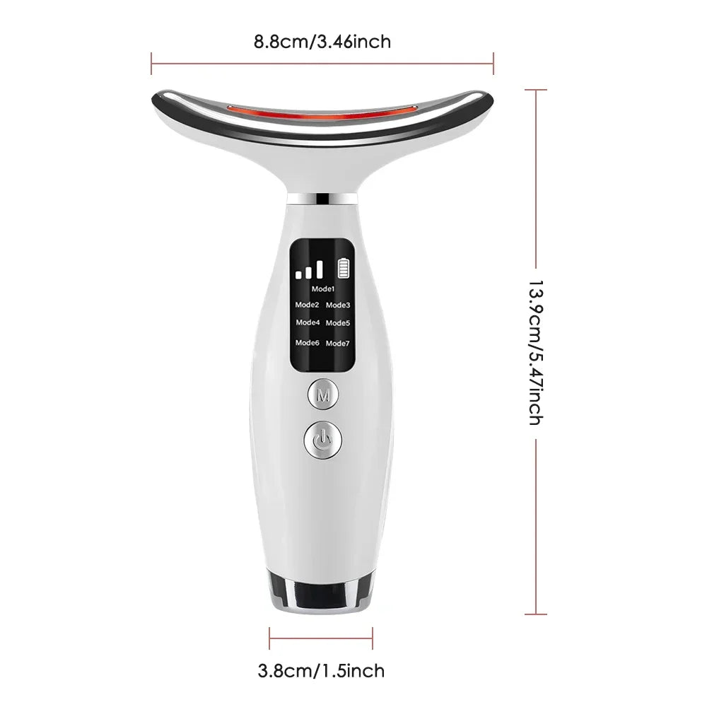 Advanced LED Photon Lifting Device: 7-in-1 Face & Neck Contouring Massager