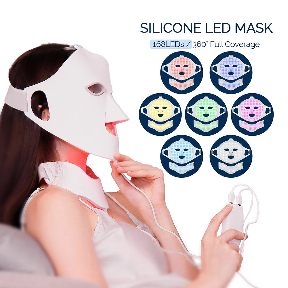 7-in-1 Advanced High-Quality Photon Rejuvenation Mask: Pro-Grade LED Therapy for Face & Neck