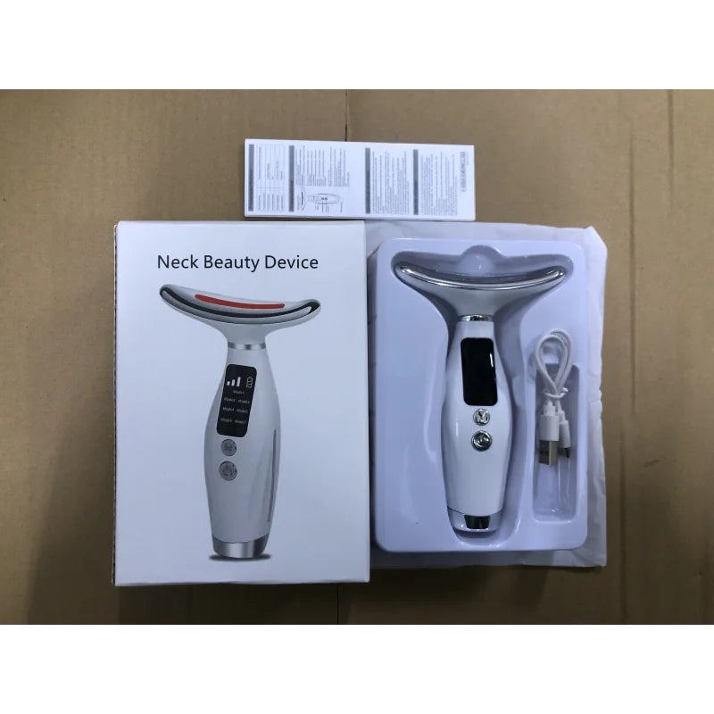 Advanced LED Photon Lifting Device: 7-in-1 Face & Neck Contouring Massager