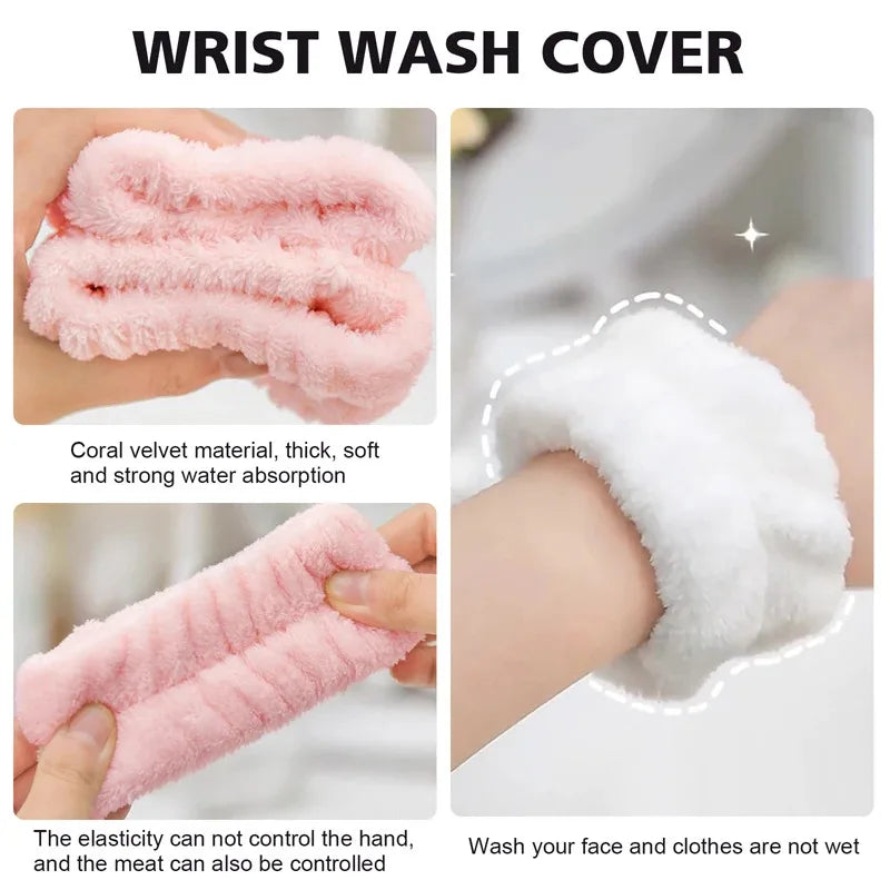 Ultra-Absorbent Skincare Wristbands (No-Mess Cleansing)