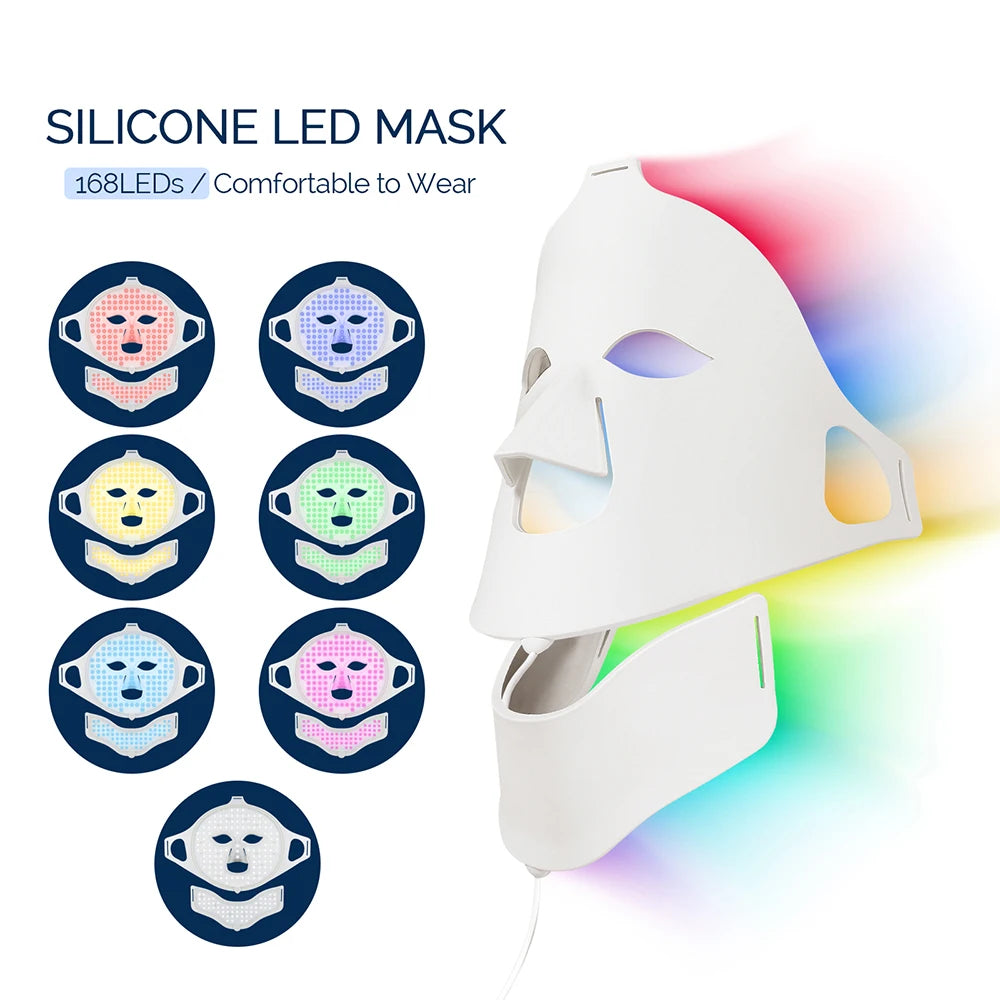 7-in-1 Advanced High-Quality Photon Rejuvenation Mask: Pro-Grade LED Therapy for Face & Neck