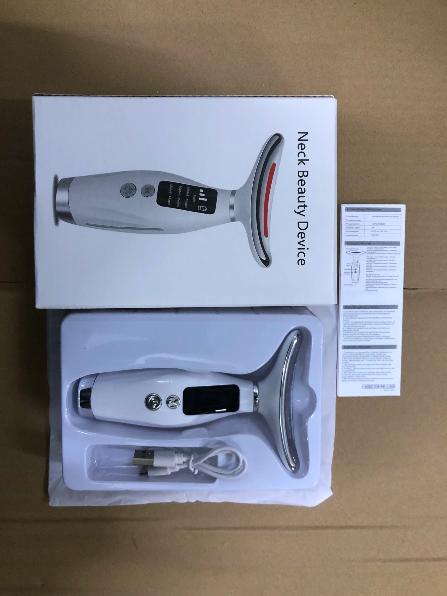Advanced LED Photon Lifting Device: 7-in-1 Face & Neck Contouring Massager