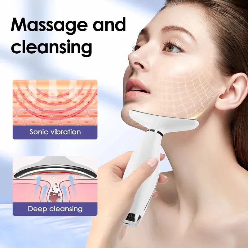 Advanced LED Photon Lifting Device: 7-in-1 Face & Neck Contouring Massager